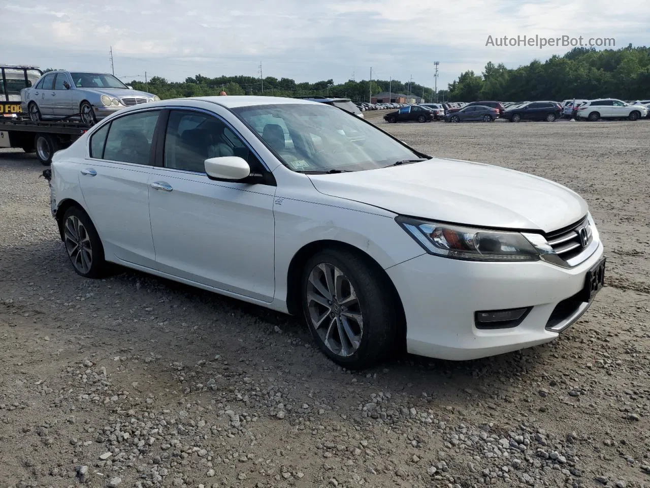 2014 Honda Accord Sport White vin: 1HGCR2F51EA297364