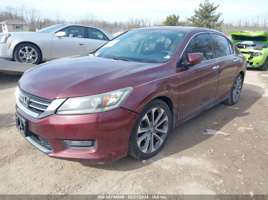 2014 Honda Accord Sport Maroon vin: 1HGCR2F51EA309173