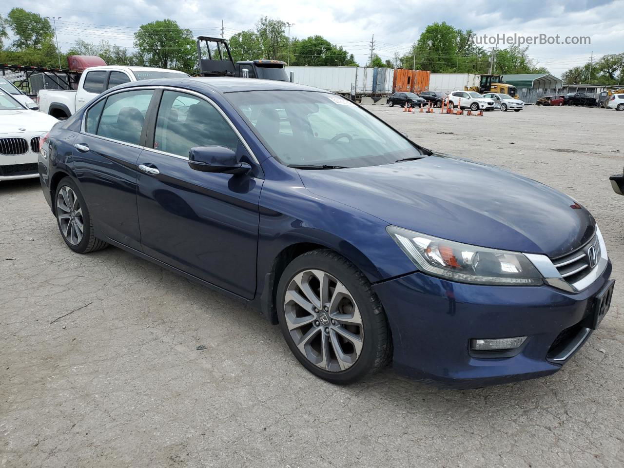 2014 Honda Accord Sport Blue vin: 1HGCR2F51EA800505