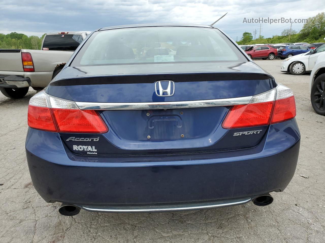 2014 Honda Accord Sport Blue vin: 1HGCR2F51EA800505