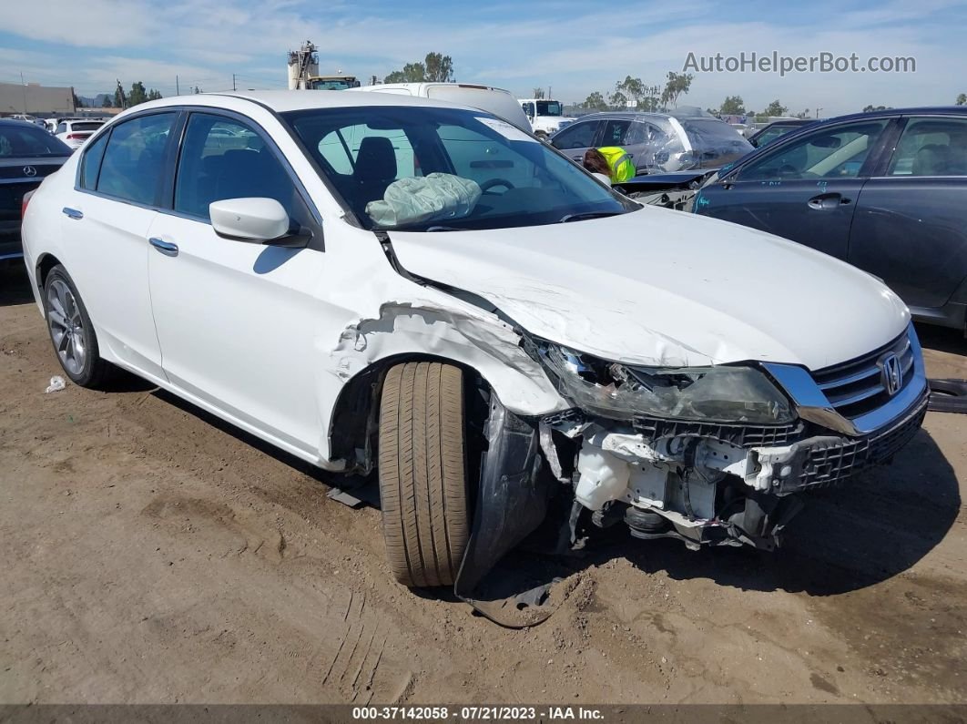 2015 Honda Accord Sedan Sport White vin: 1HGCR2F51FA115843