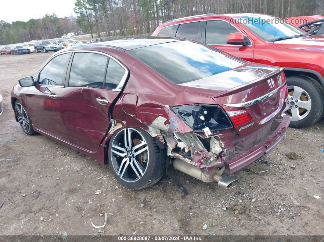 2016 Honda Accord Sport Burgundy vin: 1HGCR2F51GA084806