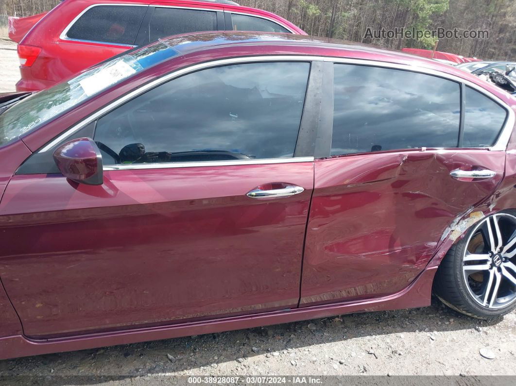 2016 Honda Accord Sport Burgundy vin: 1HGCR2F51GA084806