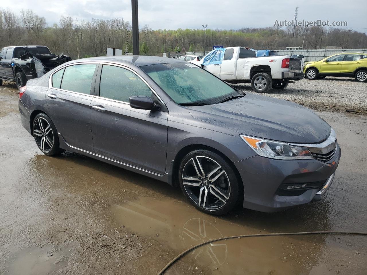 2016 Honda Accord Sport Gray vin: 1HGCR2F51GA132756