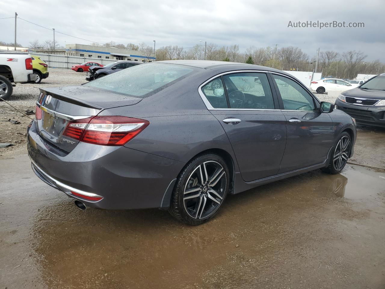 2016 Honda Accord Sport Gray vin: 1HGCR2F51GA132756