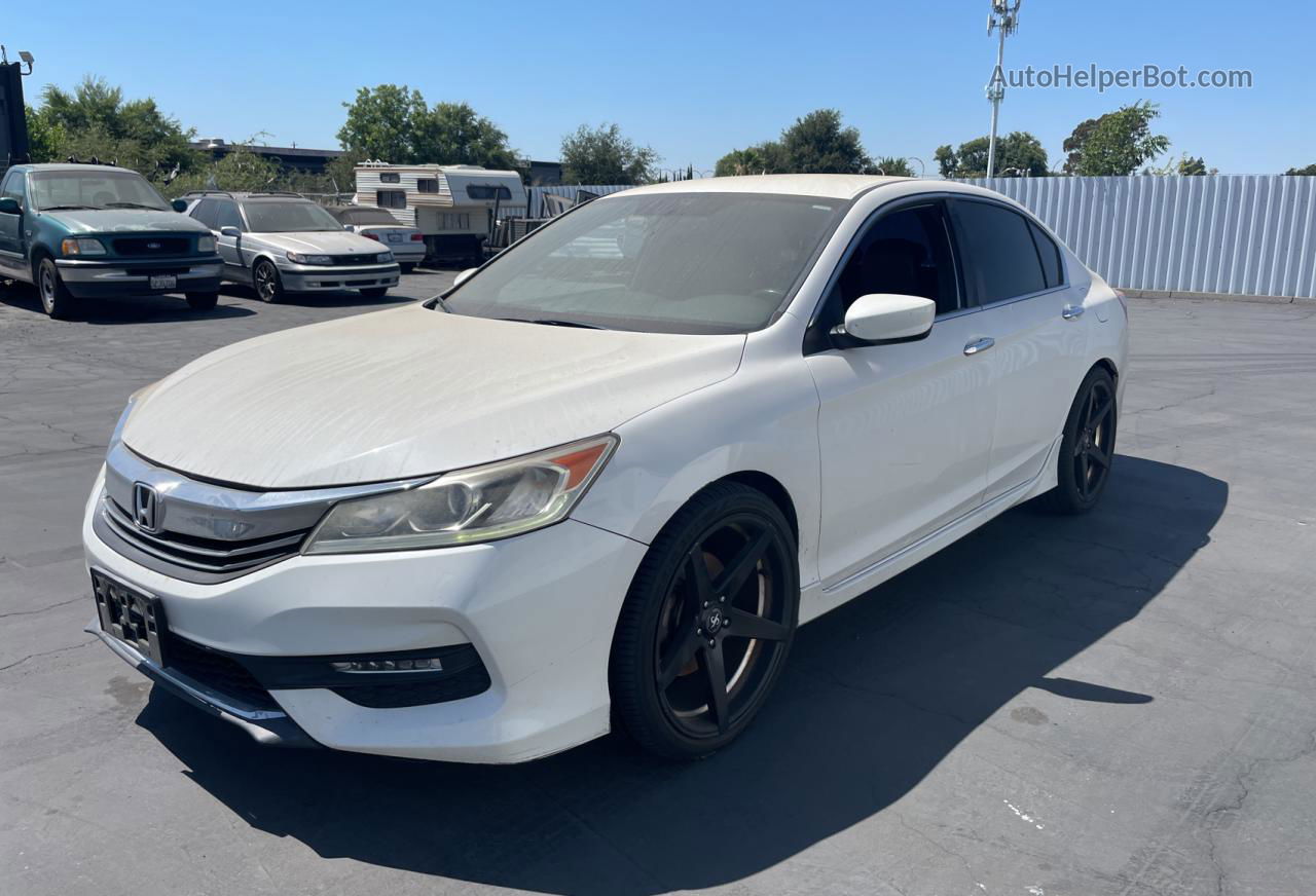 2016 Honda Accord Sport White vin: 1HGCR2F51GA143160