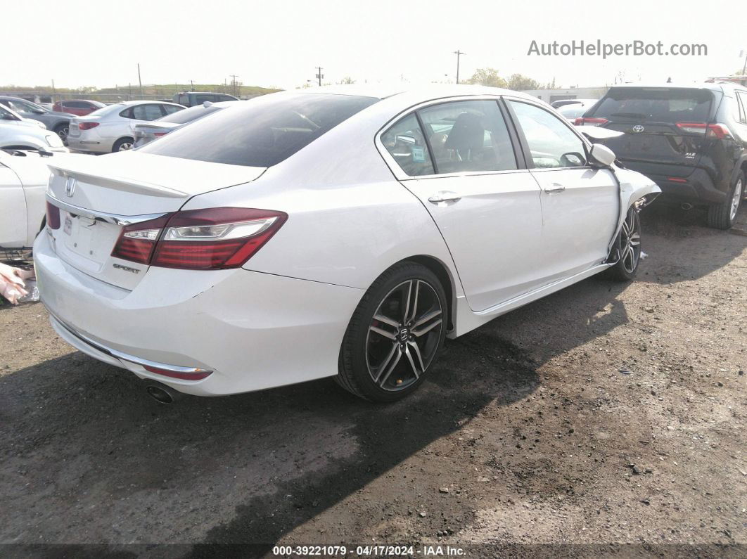 2016 Honda Accord Sport White vin: 1HGCR2F51GA150240