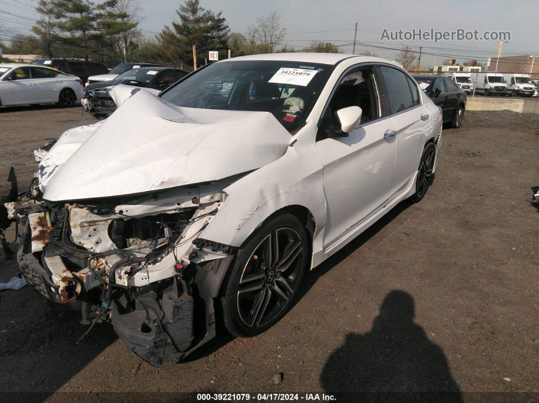 2016 Honda Accord Sport White vin: 1HGCR2F51GA150240