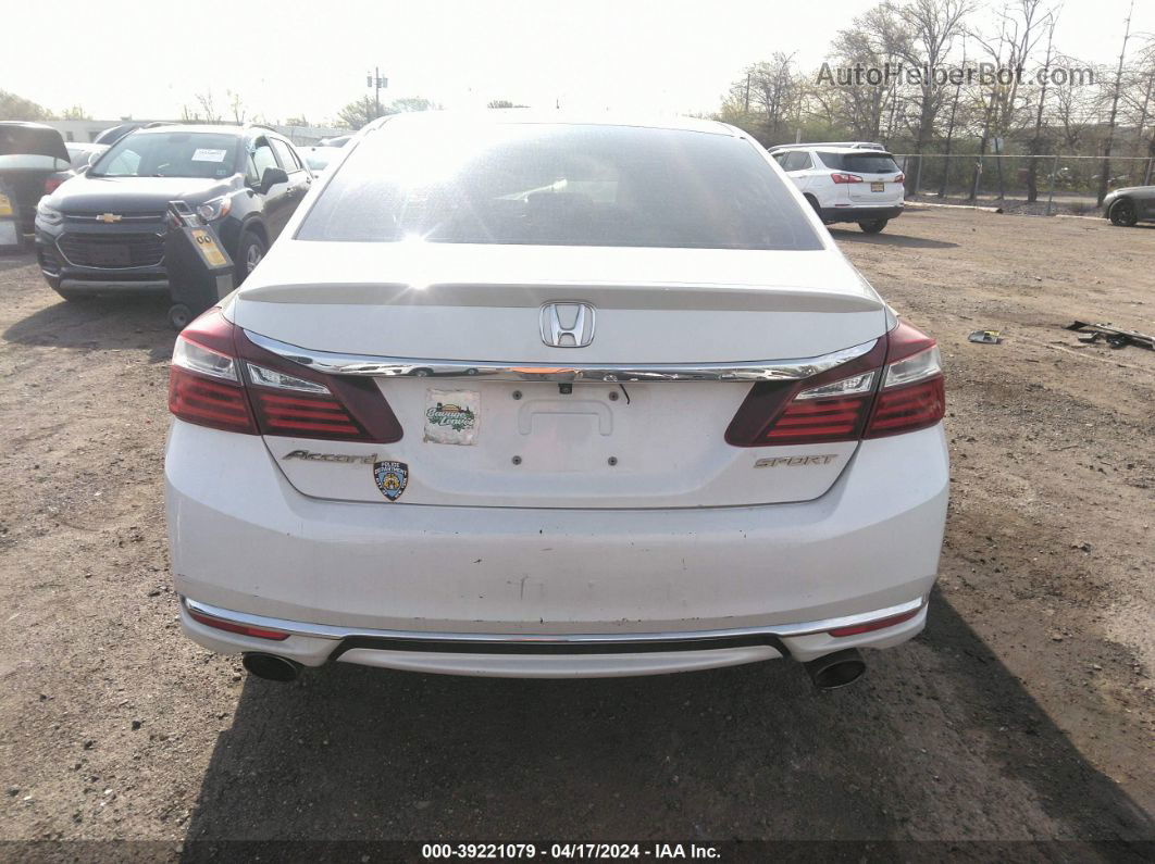 2016 Honda Accord Sport White vin: 1HGCR2F51GA150240