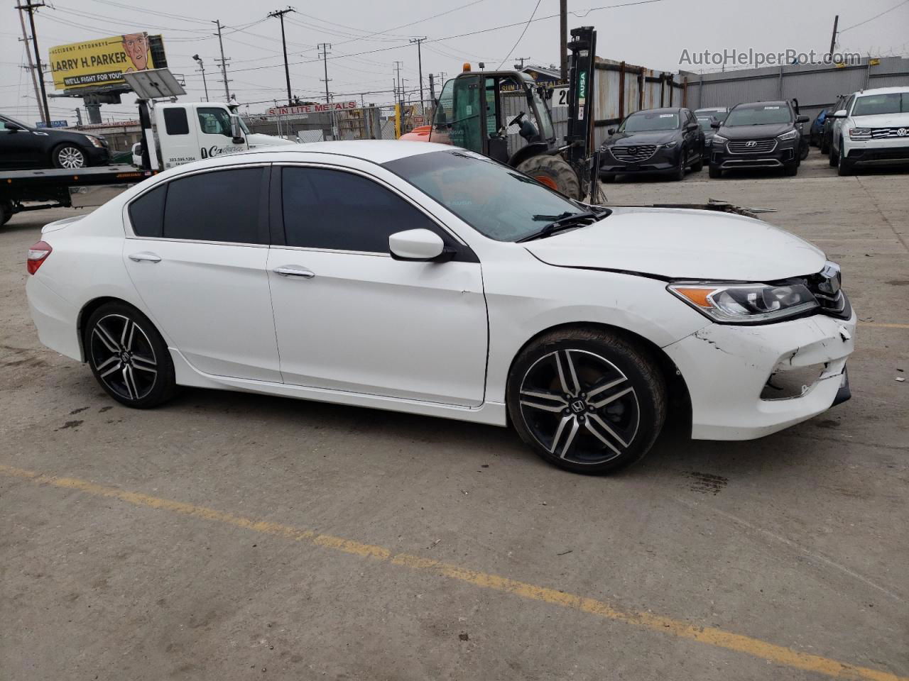 2016 Honda Accord Sport White vin: 1HGCR2F51GA157821