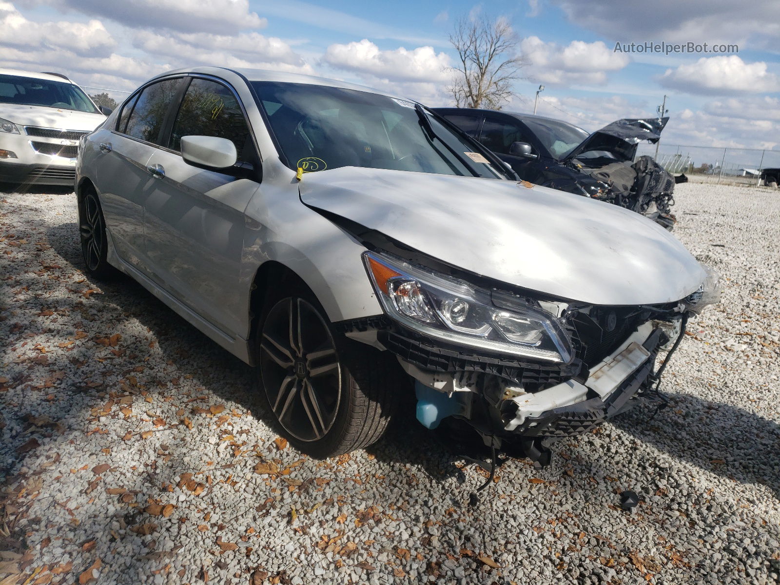 2016 Honda Accord Sport White vin: 1HGCR2F51GA241735