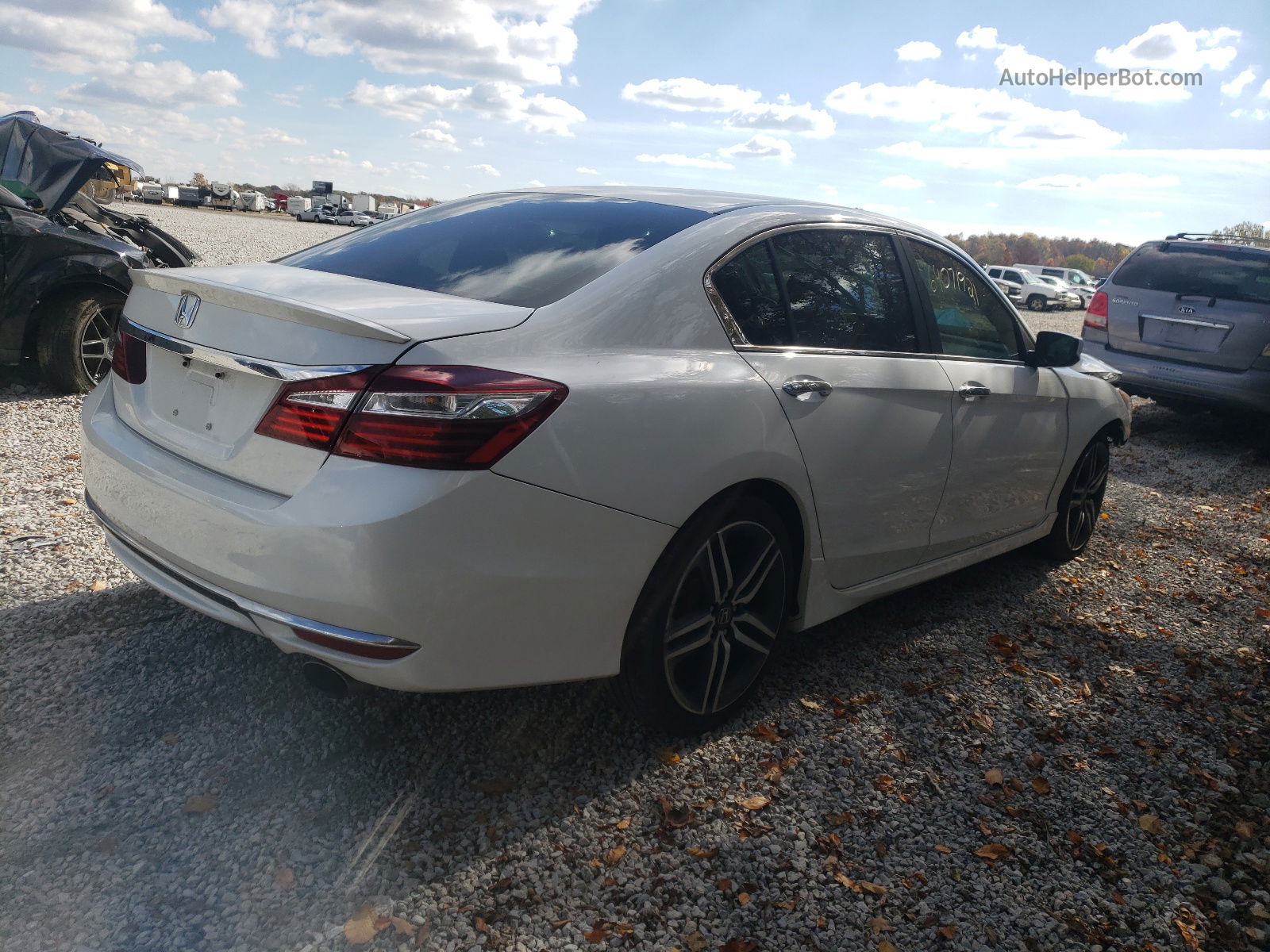 2016 Honda Accord Sport White vin: 1HGCR2F51GA241735