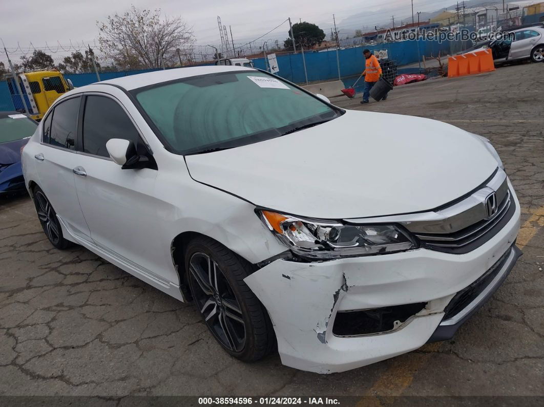 2017 Honda Accord Sport White vin: 1HGCR2F51HA054285