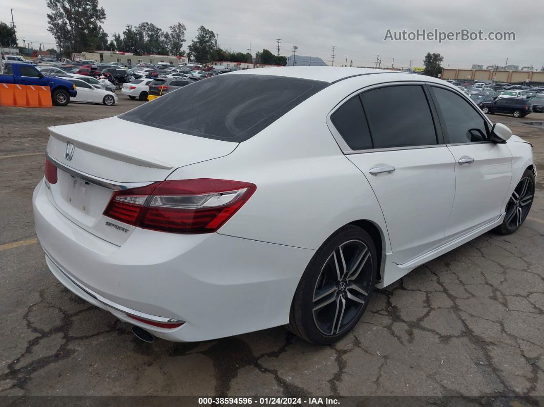 2017 Honda Accord Sport White vin: 1HGCR2F51HA054285