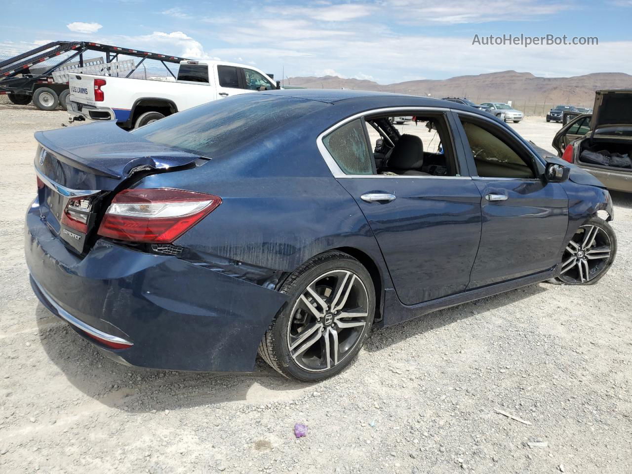 2017 Honda Accord Sport Blue vin: 1HGCR2F51HA057476