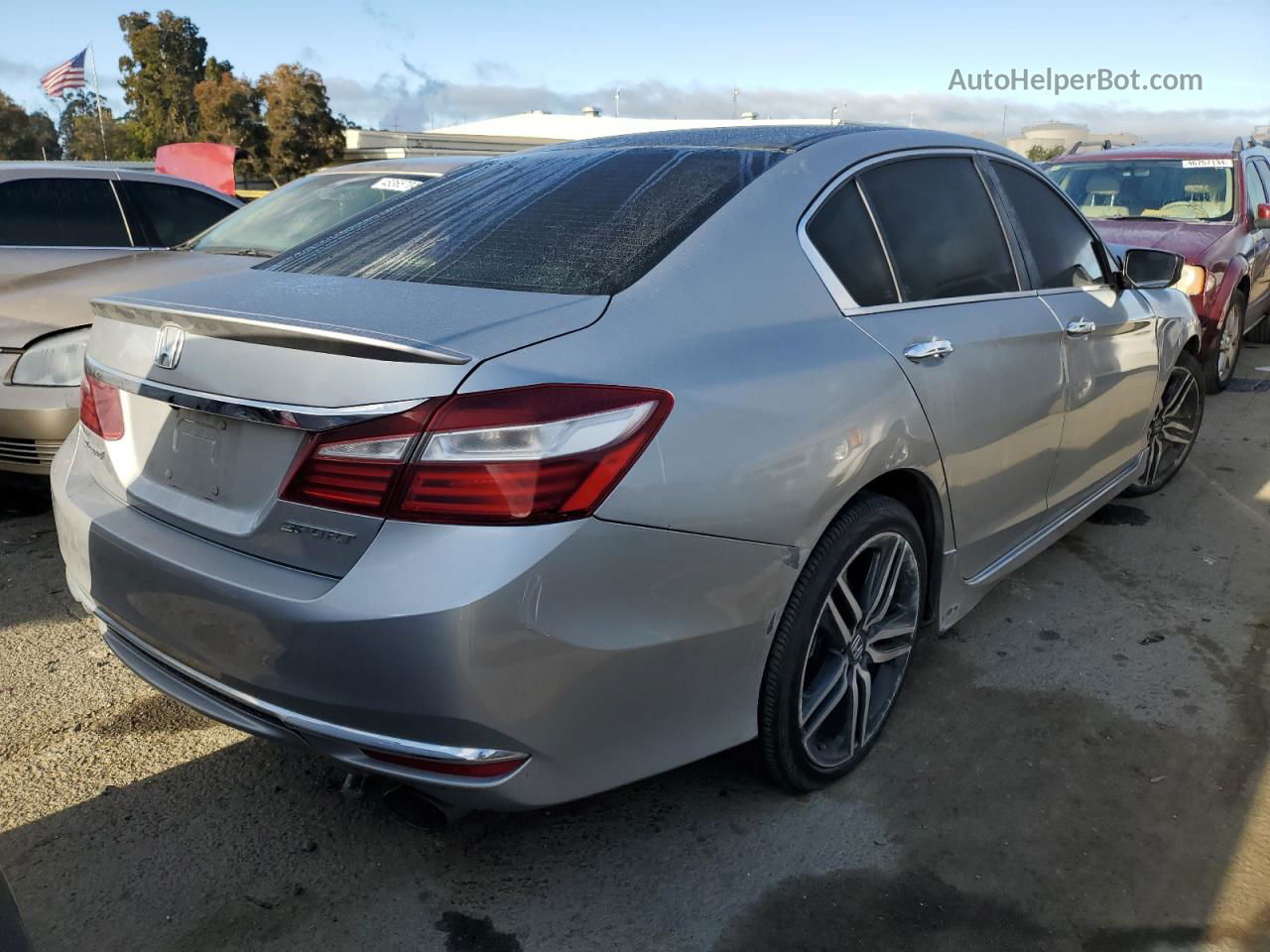 2017 Honda Accord Sport Silver vin: 1HGCR2F51HA096178