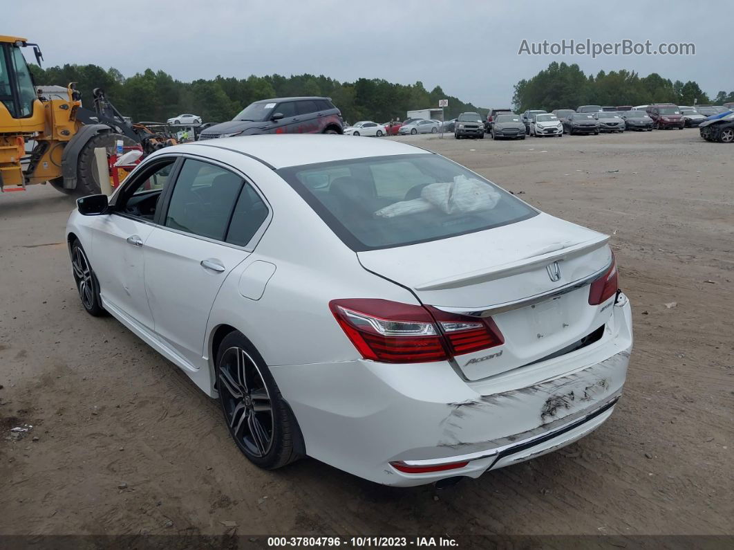 2017 Honda Accord Sport White vin: 1HGCR2F51HA161319