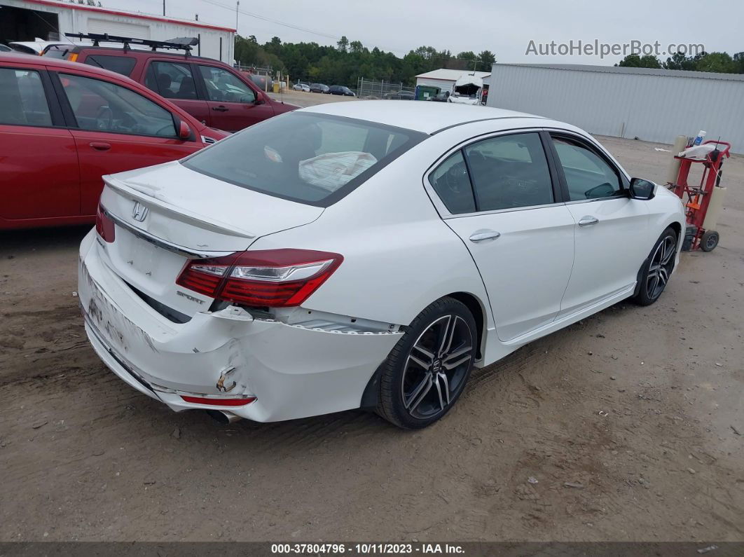 2017 Honda Accord Sport White vin: 1HGCR2F51HA161319