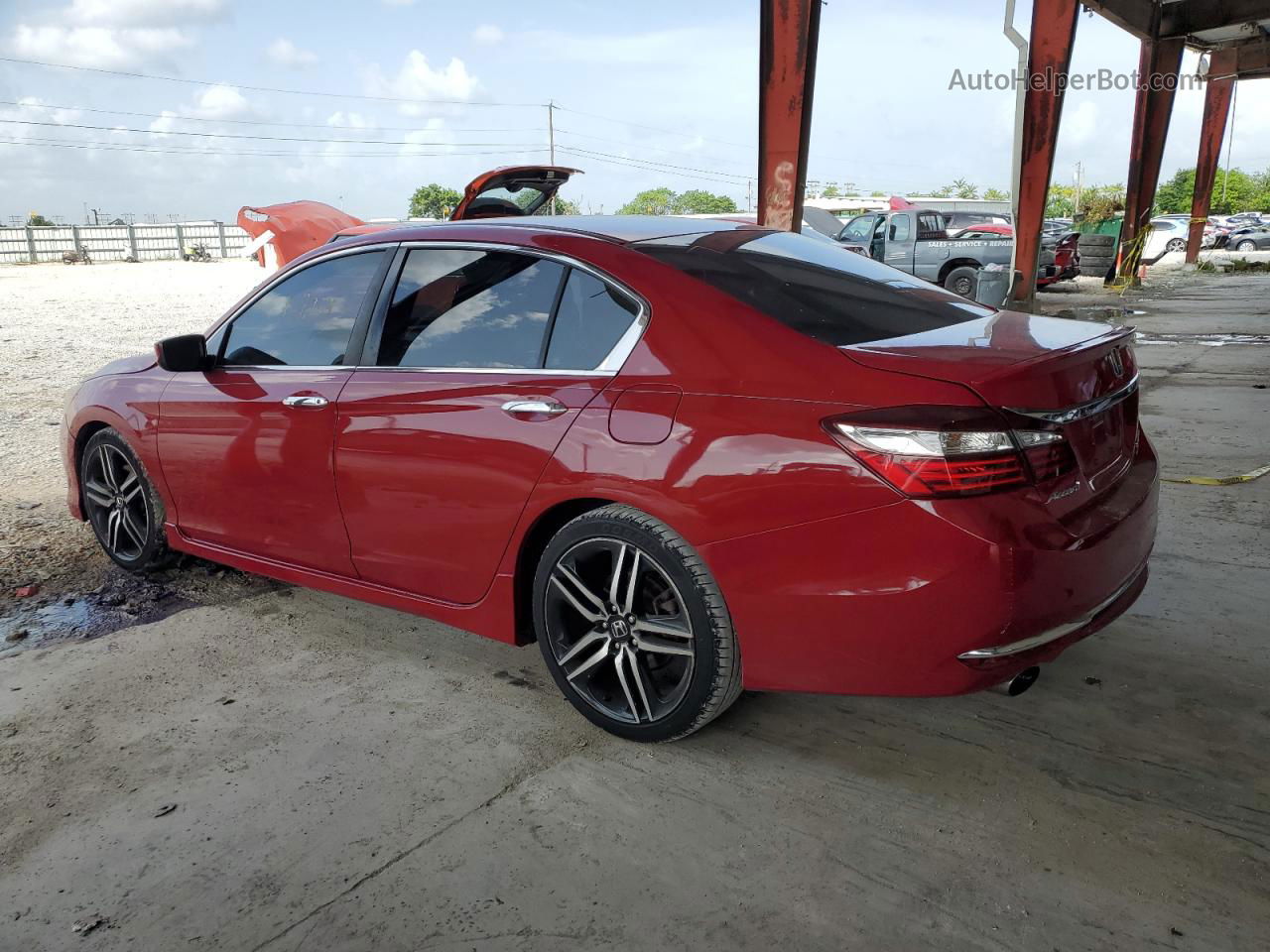 2017 Honda Accord Sport Красный vin: 1HGCR2F51HA163166