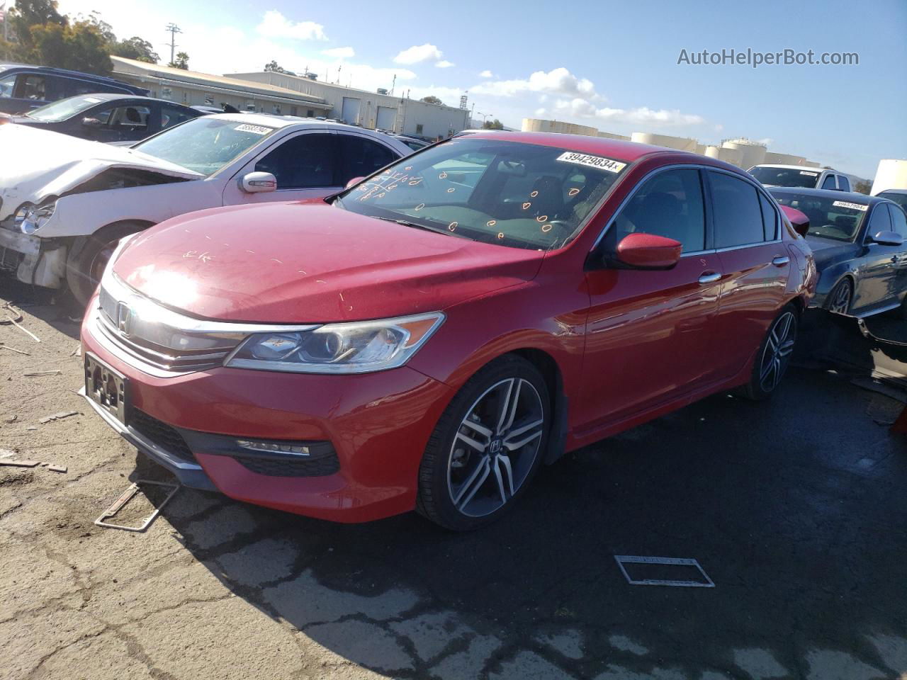 2017 Honda Accord Sport Red vin: 1HGCR2F51HA202063