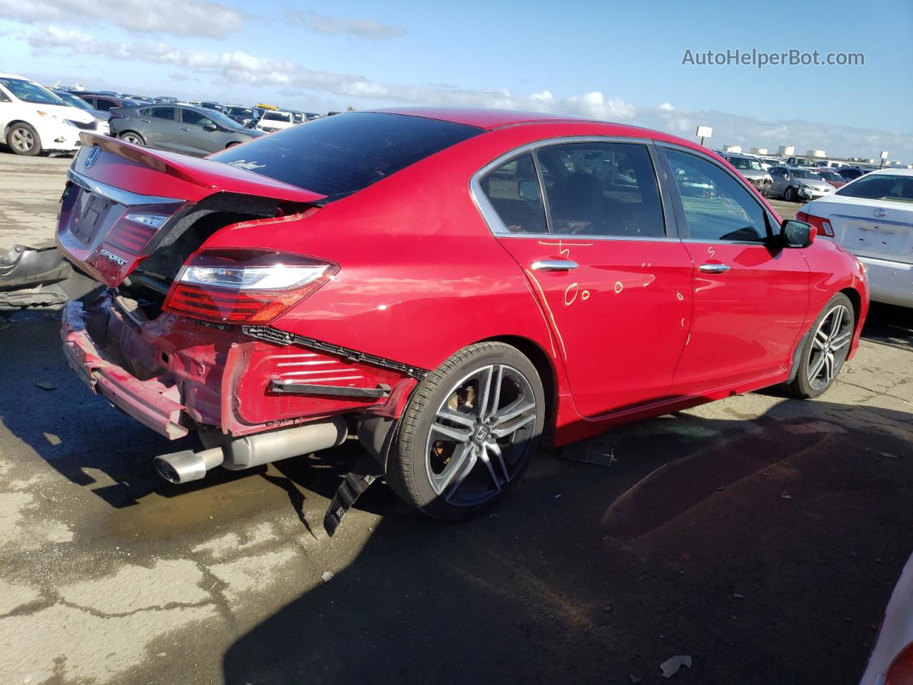 2017 Honda Accord Sport Red vin: 1HGCR2F51HA202063