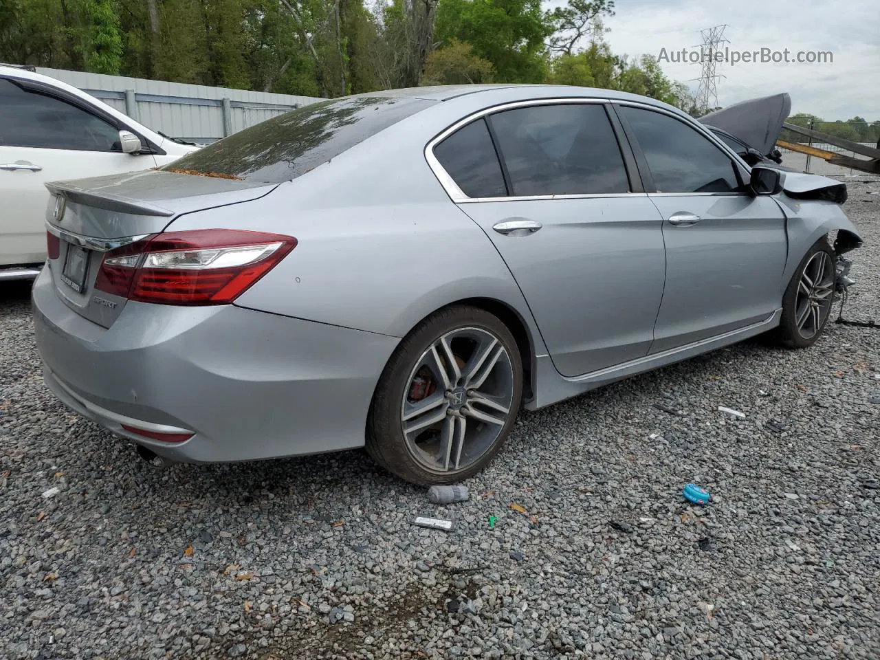 2017 Honda Accord Sport Silver vin: 1HGCR2F51HA301692