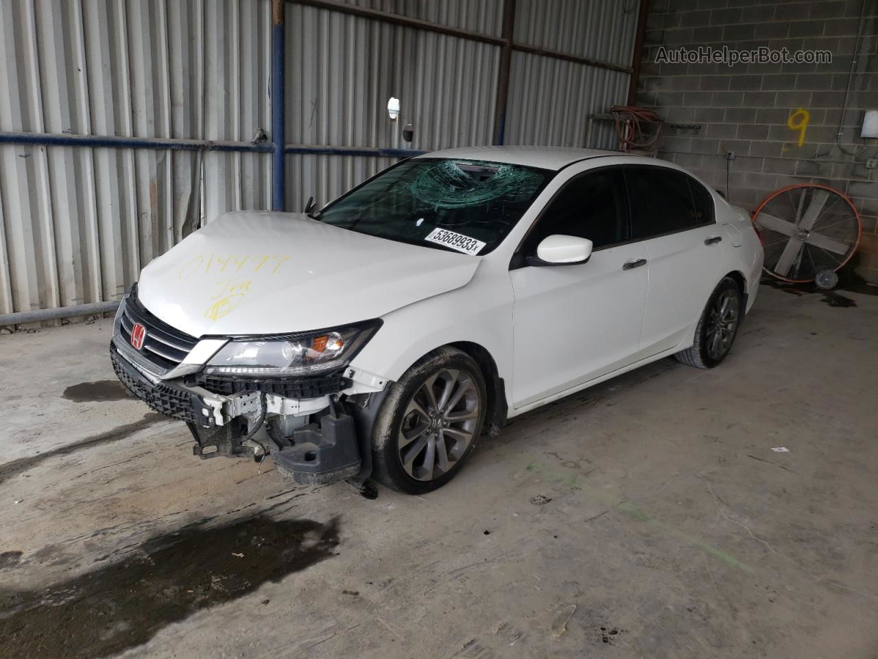 2014 Honda Accord Sport White vin: 1HGCR2F52EA014499