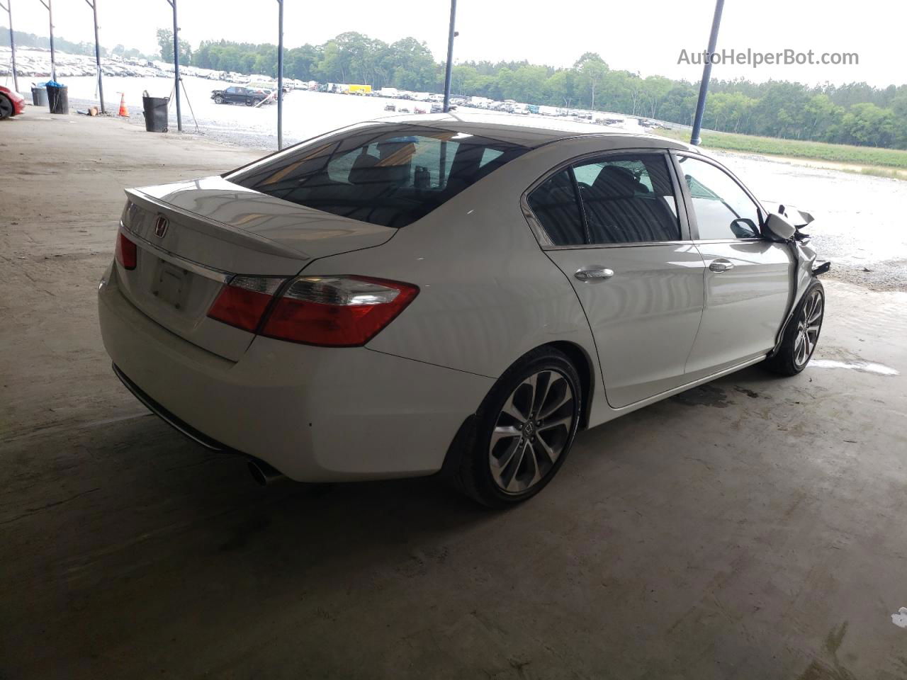 2014 Honda Accord Sport White vin: 1HGCR2F52EA014499