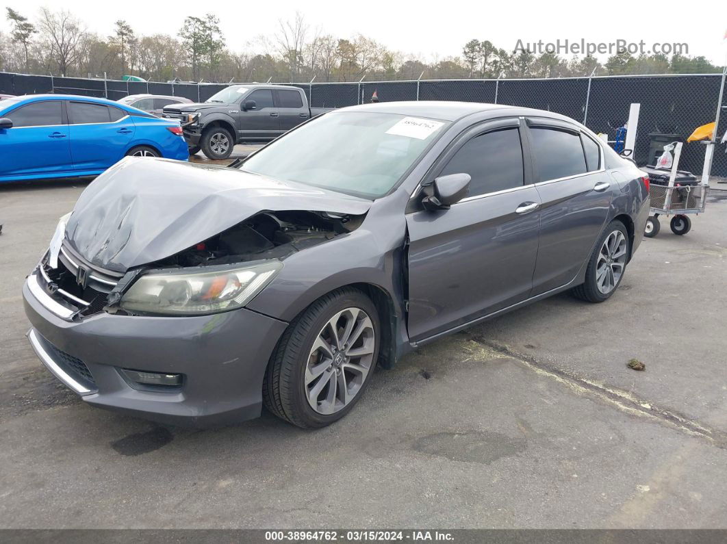 2014 Honda Accord Sport Gray vin: 1HGCR2F52EA183065