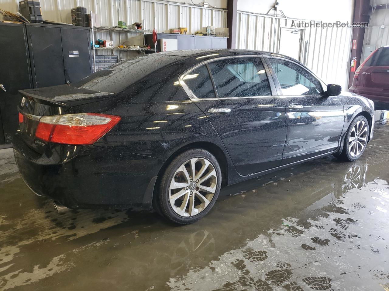 2014 Honda Accord Sport Черный vin: 1HGCR2F52EA232782