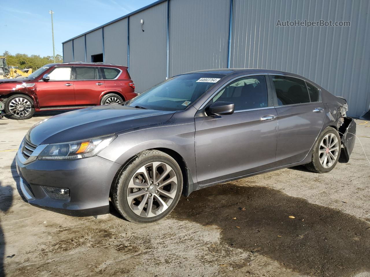 2014 Honda Accord Sport Gray vin: 1HGCR2F52EA234855