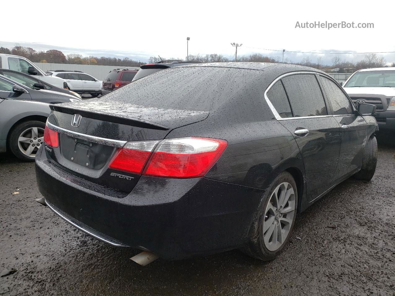 2014 Honda Accord Sport Черный vin: 1HGCR2F52EA254328