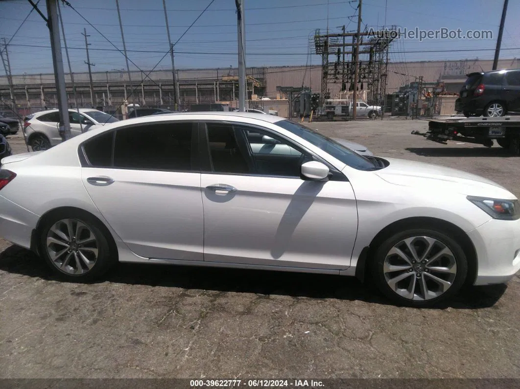 2015 Honda Accord Sport White vin: 1HGCR2F52FA071772