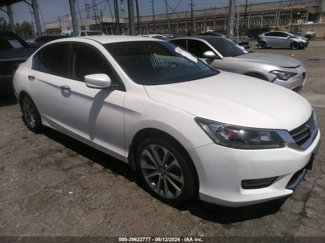 2015 Honda Accord Sport White vin: 1HGCR2F52FA071772