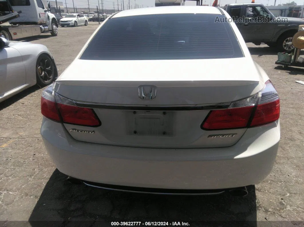 2015 Honda Accord Sport White vin: 1HGCR2F52FA071772