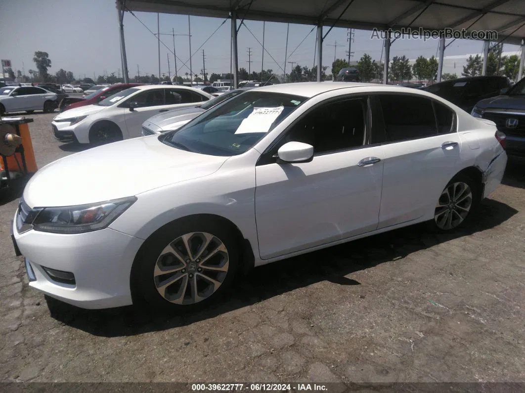 2015 Honda Accord Sport White vin: 1HGCR2F52FA071772