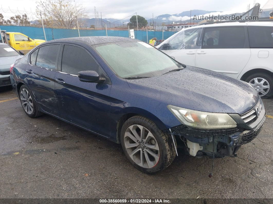 2015 Honda Accord Sport Blue vin: 1HGCR2F52FA227633