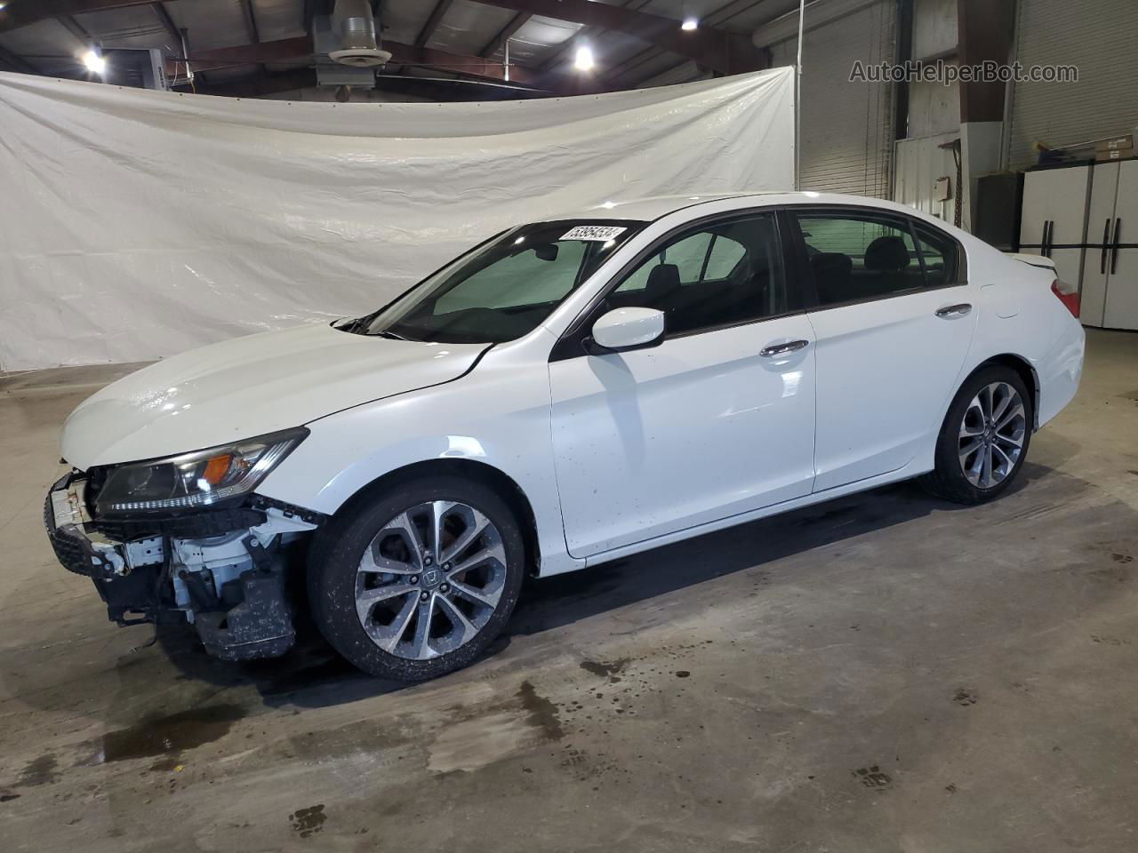 2015 Honda Accord Sport White vin: 1HGCR2F52FA230323