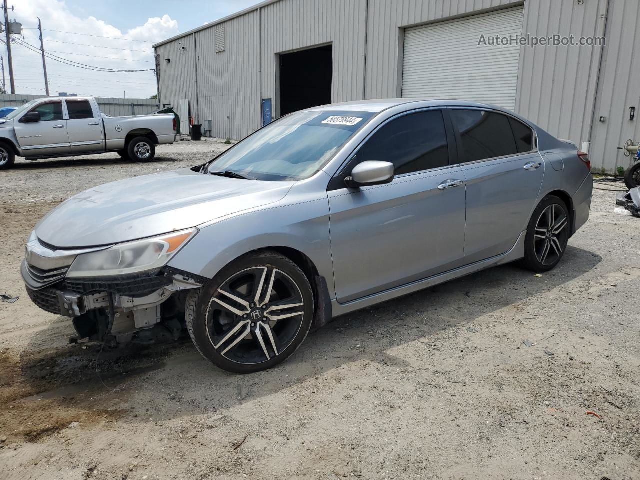 2017 Honda Accord Sport Серебряный vin: 1HGCR2F52HA046650