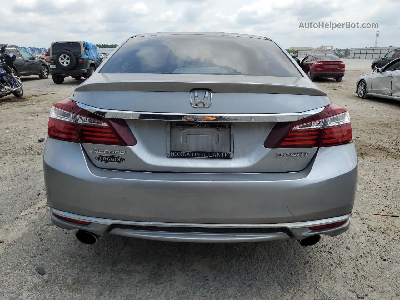 2017 Honda Accord Sport Silver vin: 1HGCR2F52HA046650