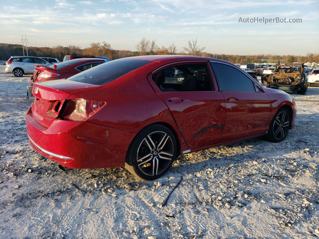 2017 Honda Accord Sport Красный vin: 1HGCR2F52HA047880