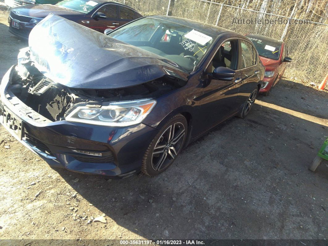 2017 Honda Accord Sport Dark Blue vin: 1HGCR2F52HA108466