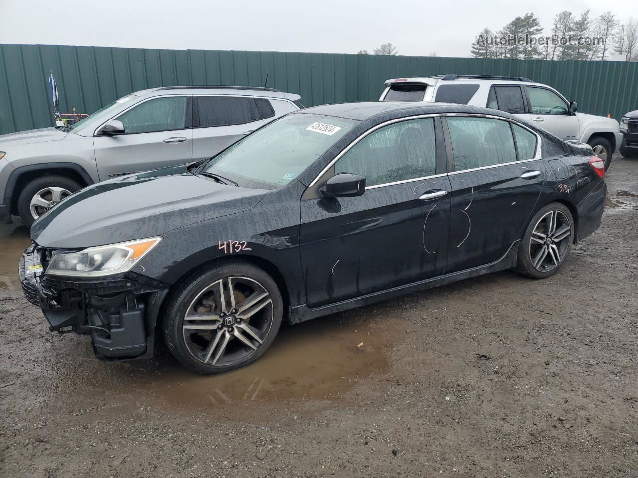 2017 Honda Accord Sport Black vin: 1HGCR2F52HA201374