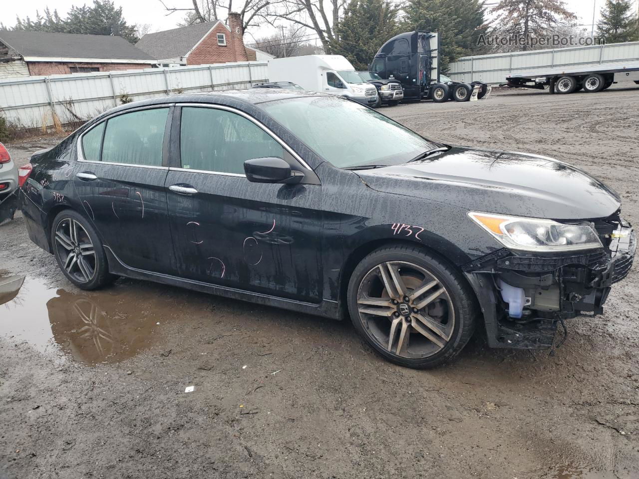 2017 Honda Accord Sport Black vin: 1HGCR2F52HA201374