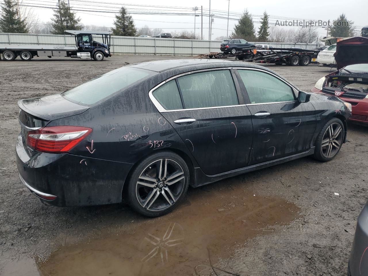 2017 Honda Accord Sport Black vin: 1HGCR2F52HA201374