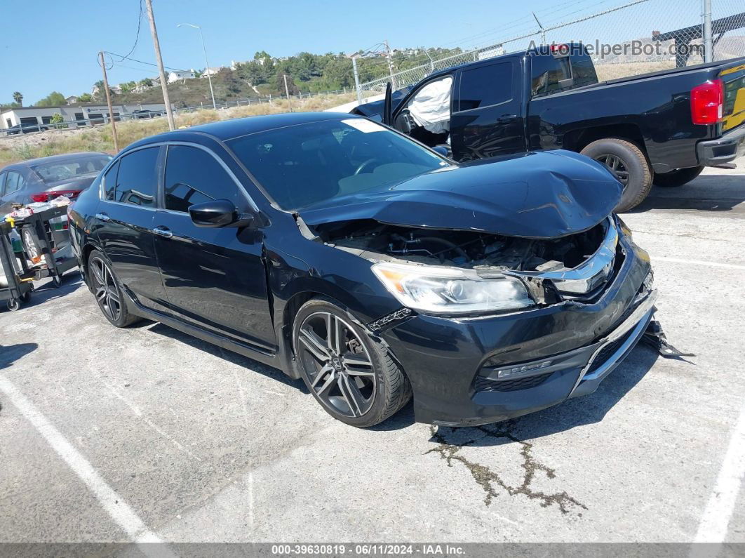 2017 Honda Accord Sport Black vin: 1HGCR2F52HA221656