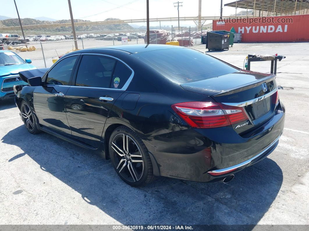 2017 Honda Accord Sport Черный vin: 1HGCR2F52HA221656