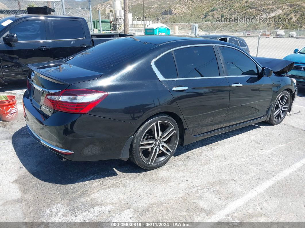 2017 Honda Accord Sport Black vin: 1HGCR2F52HA221656