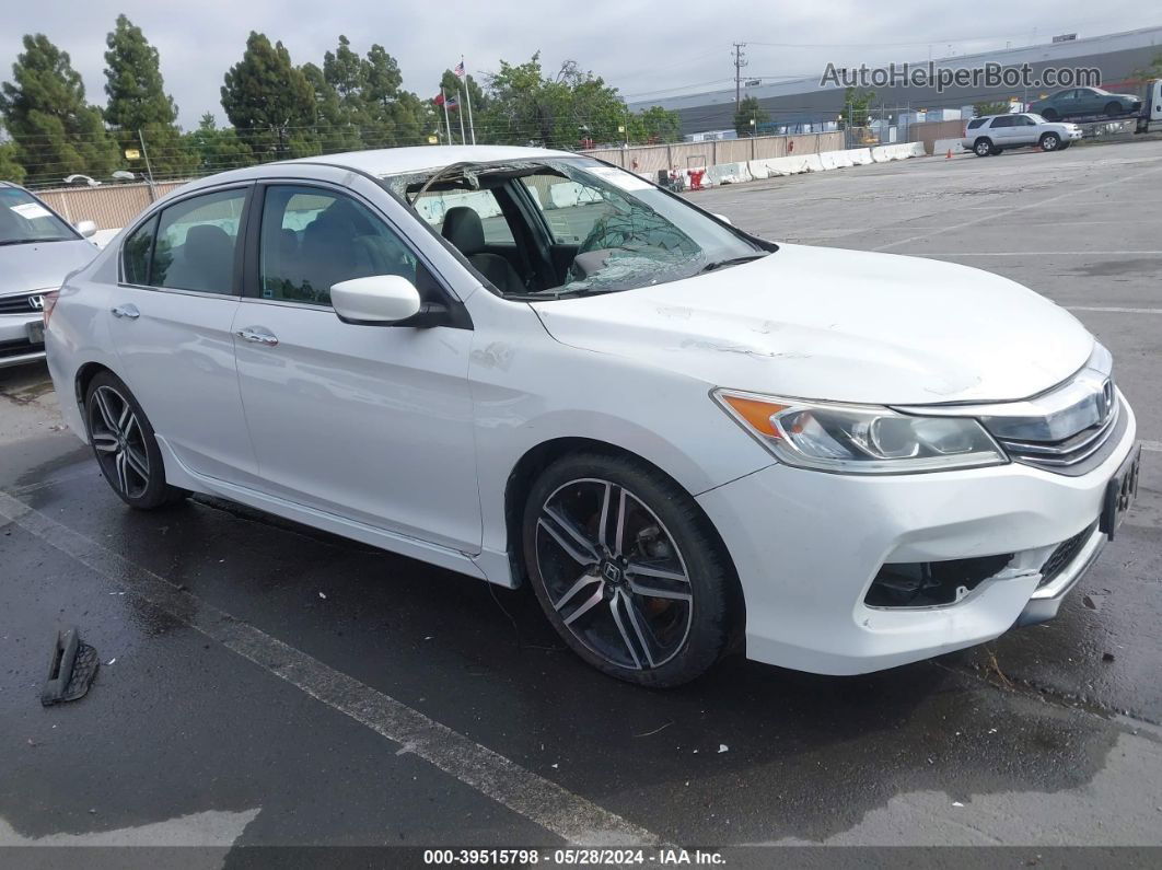 2017 Honda Accord Sport White vin: 1HGCR2F52HA266368