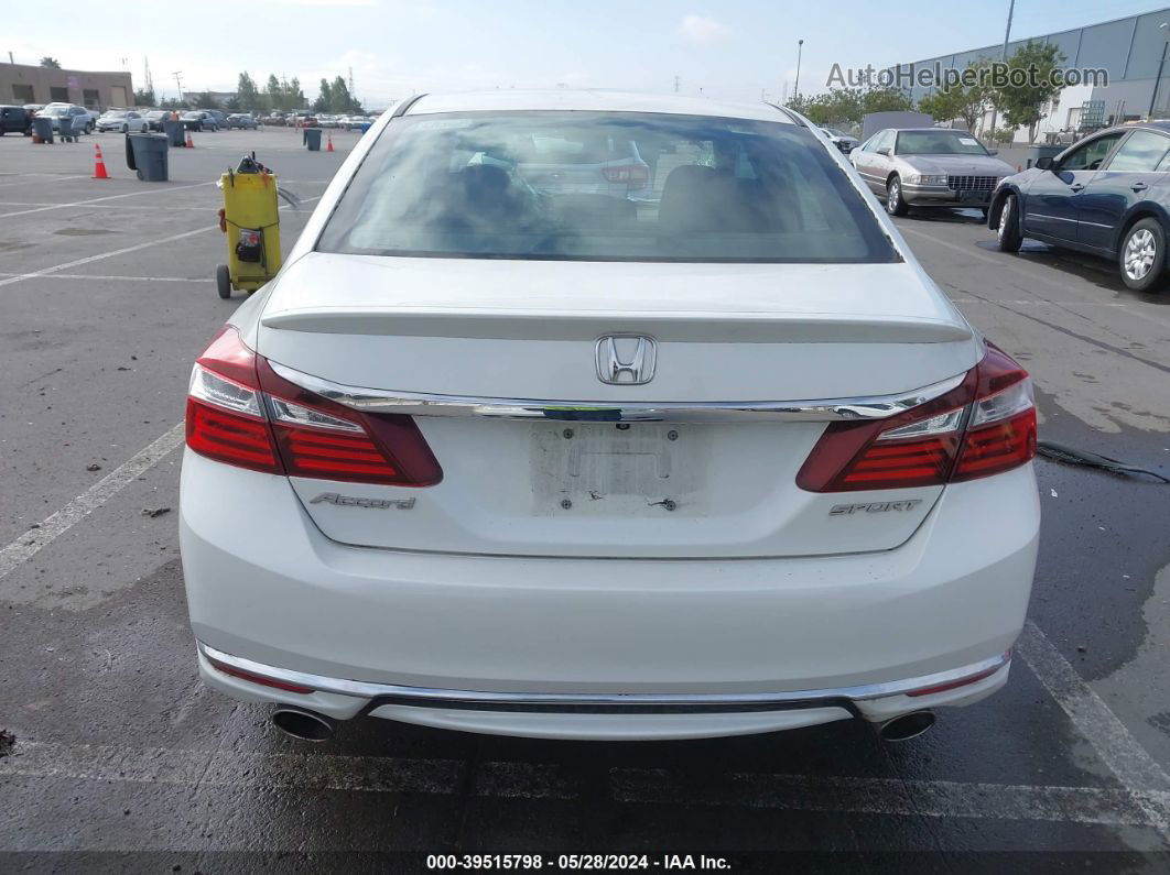 2017 Honda Accord Sport White vin: 1HGCR2F52HA266368